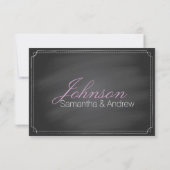 Lavender Hydrangeas Chalkboard RSVP Card Kaartje (Achterkant)