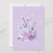 Lavender Hydrangeas Floral Bridesmaids Luncheon Kaart (Achterkant)