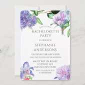 Lavender Hydrangeas Iris Roos Bachelorette Kaart (Voorkant)