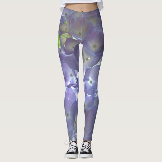 Lavender Hydrangeas Leggings (Voorkant)