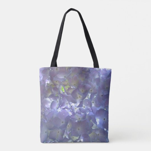 Lavender Hydrangeas paarse floral, Bride Tote Bag (Achterkant)
