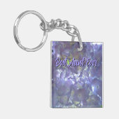 Lavender Hydrangeas paarse florale beste tante ooi Sleutelhanger (Voorkant Links)