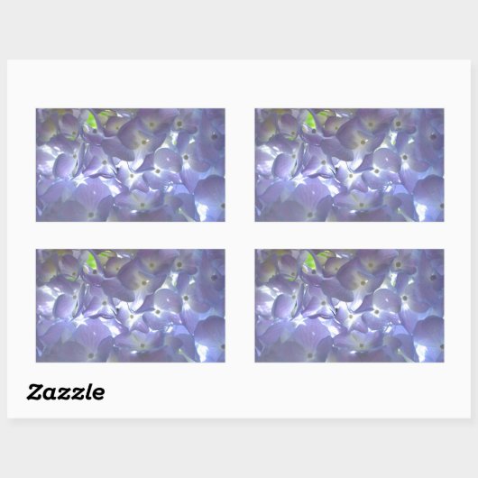 Lavender Hydrangeas Rechthoekige Sticker (Vel)