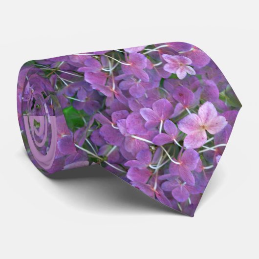 Lavender Hydrangeas Stropdas (Opgerold)