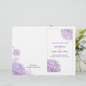 Lavender Hydrangeas White Wedding BiFold Programme (Staand voorkant)