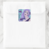 Lavender Ice Mermaid van Renee L. Lavoie Vierkante Sticker (Tas)