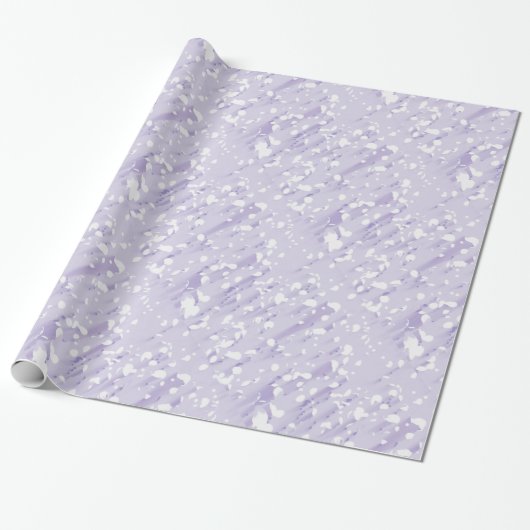 Lavender Ice Wedding Wrapping Paper Cadeaupapier (Uitgerold)