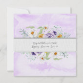 Lavender in Amber gold Roos Floral Baby shower Gir Kaart (Achterkant)