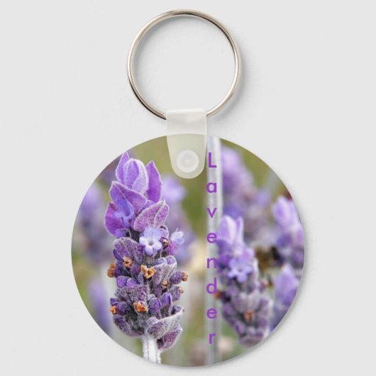 Lavender in bloei sleutelhanger (Voorkant)
