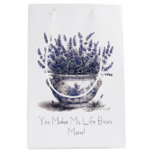 Lavender in Delft Blue, customizable Medium Cadeauzakje (Voorkant)