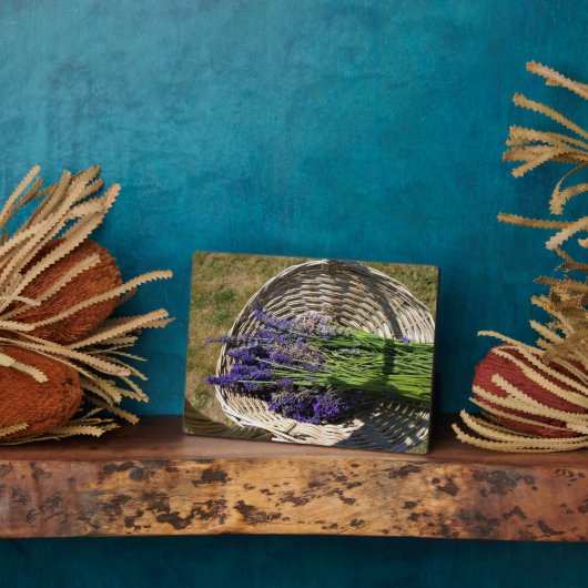 Lavender in een mandje fotoplaat (Zijkant)