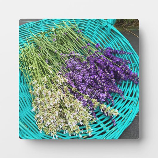 Lavender in een mandje fotoplaat (Voorkant)