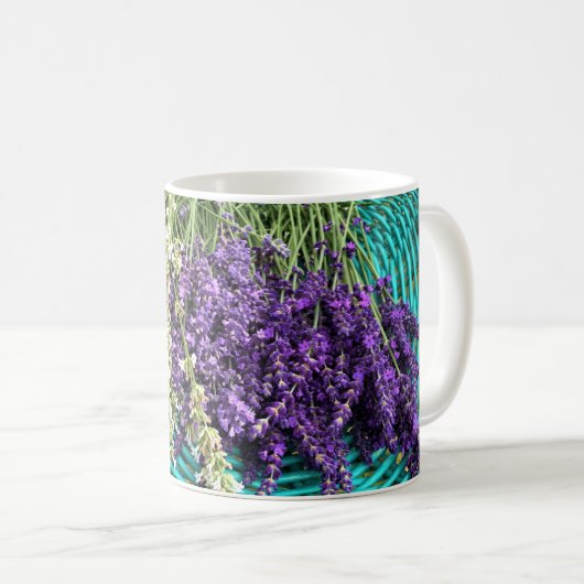 Lavender in een mandje koffiemok (Voorkant rechts)