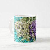 Lavender in een mandje koffiemok (Voorkant links)