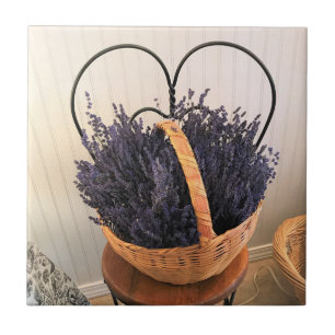 Lavender in een mandje tegeltje
