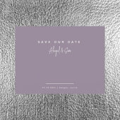 Lavender in Eenvoudig huwelijk Bewaar onze datum Briefkaart