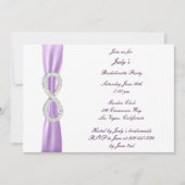 Lavender Infinity Bachelorette Party Invitation Kaart (Voorkant)