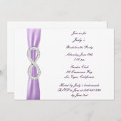 Lavender Infinity Bachelorette Party Invitation Kaart (Voorkant / Achterkant)
