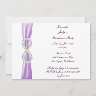 Lavender Infinity Bachelorette Party Invitation Kaart