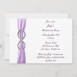Lavender Infinity Bachelorette Party Invitation Kaart