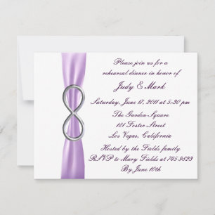 Lavender Infinity Rehearsal Dinner Invitation Kaart