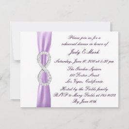Lavender Infinity Rehearsal Dinner Invitation Kaart