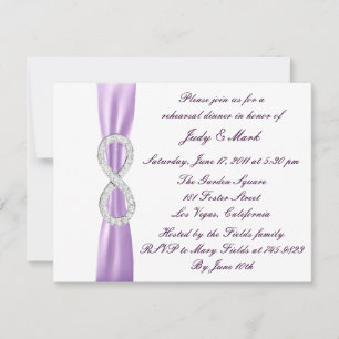 Lavender Infinity Rehearsal Dinner Invitation Kaart
