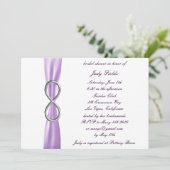 Lavender Infinity Wedding Bridal Shower Uitnodigin Kaart (Staand voorkant)