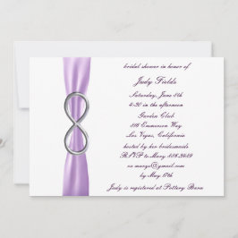 Lavender Infinity Wedding Bridal Shower Uitnodigin Kaart