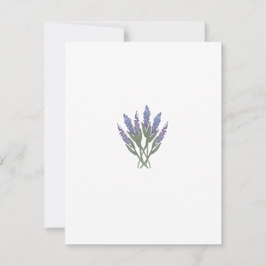 Lavender Info/Menukaart Kaart (Achterkant)