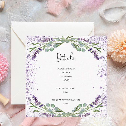 Lavender Informatiekaartje