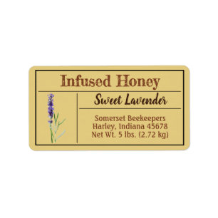 Lavender Infused Honey  Gold Product Etiket
