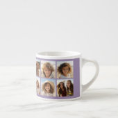 Lavender Instagram Photo Collage Custom Monogram Espresso Kop (Rechts)