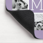 Lavender Instagram Photo Collage Custom Monogram Muismat (Hoek)