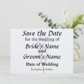 Lavender Iris and Buds Save The Date (Staand voorkant)