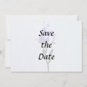 Lavender Iris and Buds Save The Date (Achterkant)
