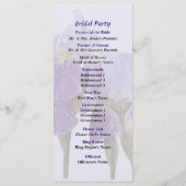 Lavender Iris Couple Wedding Program Programmakaart (Achterkant)