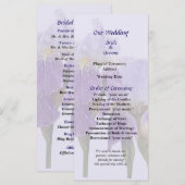 Lavender Iris Couple Wedding Program Programmakaart (Voorkant / Achterkant)
