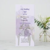 Lavender Iris Couple Wedding Program Programmakaart (Staand voorkant)