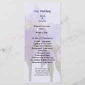 Lavender Iris Couple Wedding Program Programmakaart (Voorkant)