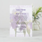 Lavender Iris Couple Wedding Supplies Kaart (Staand voorkant)