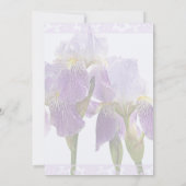 Lavender Iris Couple Wedding Supplies Kaart (Achterkant)