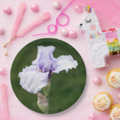  Lavender Iris Floral Foto Papieren Bordje (Feest)