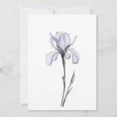Lavender Iris Modern Floral Christelijk Wedding Kaart (Achterkant)
