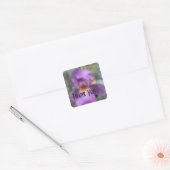 Lavender Iris ventilator Hartelijk dank Vierkante Sticker (Envelop)