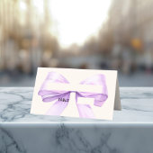 Lavender Ivory bow Place Cards Elegant Folded Plaatskaartje