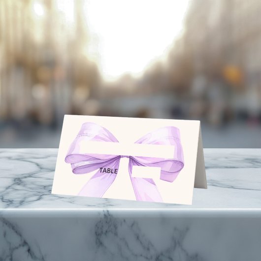 Lavender Ivory bow Place Cards Elegant Folded Plaatskaartje