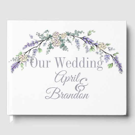 Lavender Ivory Roos en Eucalyptus Gastenboek (Voorkant)