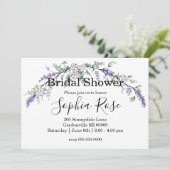 Lavender Ivory Roos en Eucalyptus Kaart (Staand voorkant)