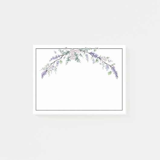 Lavender Ivory Roos en Eucalyptus Post-it® Notes (Voorkant)